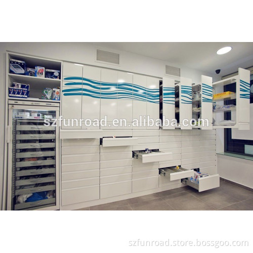 Fashion Pharmacy Display Rack Store Furniture with Phamarcy Counter Display